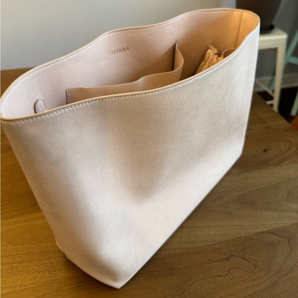 Leather Tote with Suede Insert - Picture 15 of 16